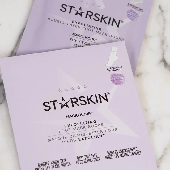 STARSKIN Magic Hour Exfoliating Double-Layer Foot Mask Socks
