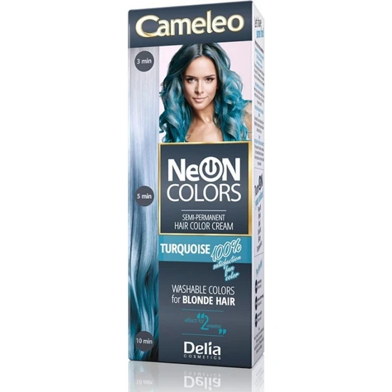 Delia Cosmetics Neon Colours Semi Permanent Hair Colour Cream Blue