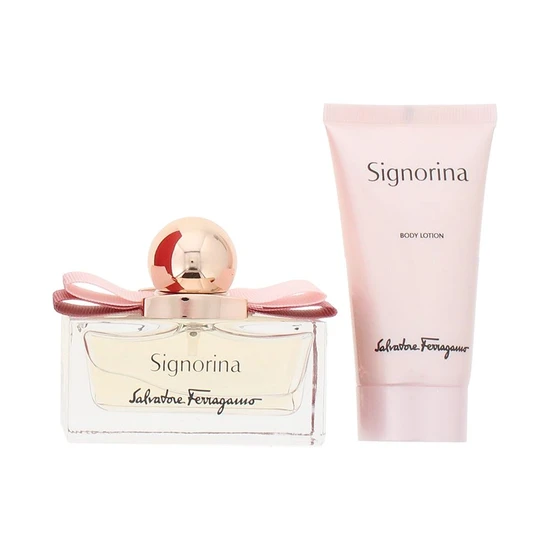 Salvatore Ferragamo Signorina Eau De Parfum 50ml Gift Set 50ml Eau De Parfum & 50ml Body Lotion