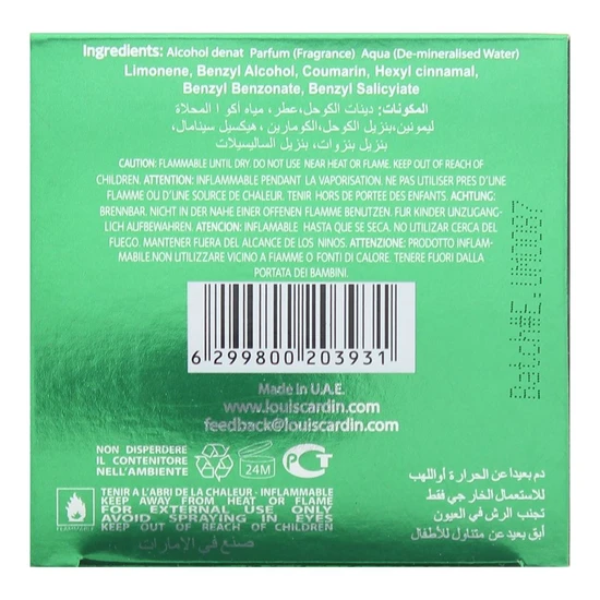 Louis Cardin Unique Men Eau De Parfum 100ml