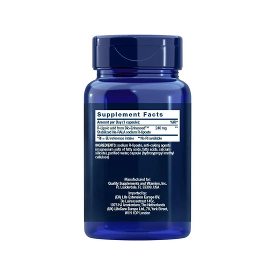 Life Extension Super R-Lipoic Acid 240mg Vegicaps 60 Vegicaps