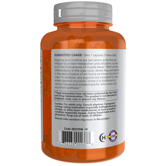 NOW Foods Arginine & Citrulline Capsules 240 Capsules