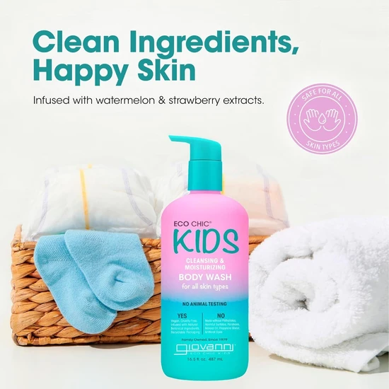 Giovanni Eco Chic Kids Cleansing & Moisturising Body Wash 487ml