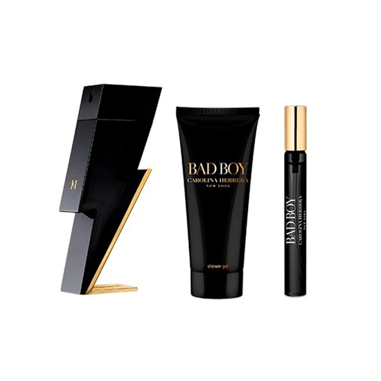 Carolina Herrera Bad Boy Eau De Toilette Gift Set Shower Gel + Eau De Toilette (100ml + 10ml)
