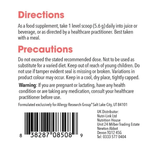 Allergy Research Group Vitamin/Mineral Base Powder 340g