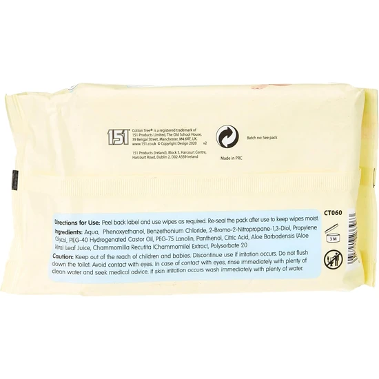 Cotton tree Baby Wipes 72 Wipes