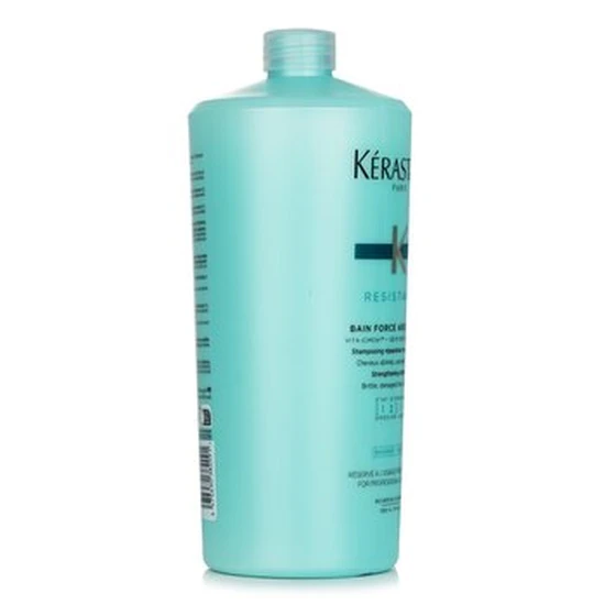 Kérastase Resistance Bain Force Architecte Strengthening Shampoo For Brittle, Damaged Hair, Split Ends 1000ml