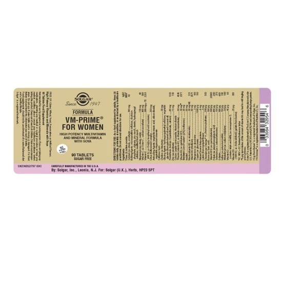 Solgar Formula VM-Prime For Women Tablets 90 Tablets