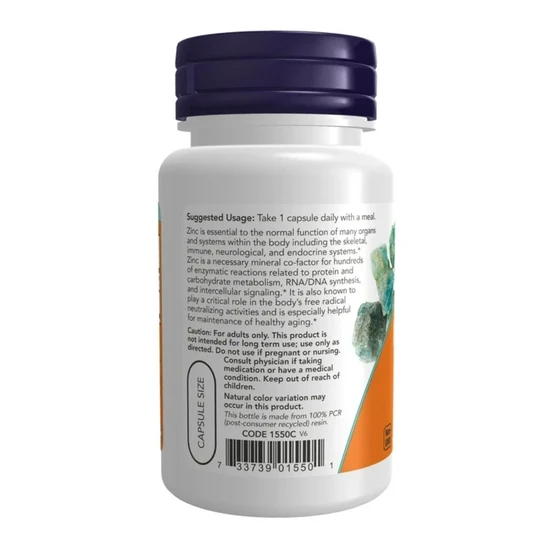 NOW Foods Zinc Picolinate Capsules 50mg - 60 Capsules