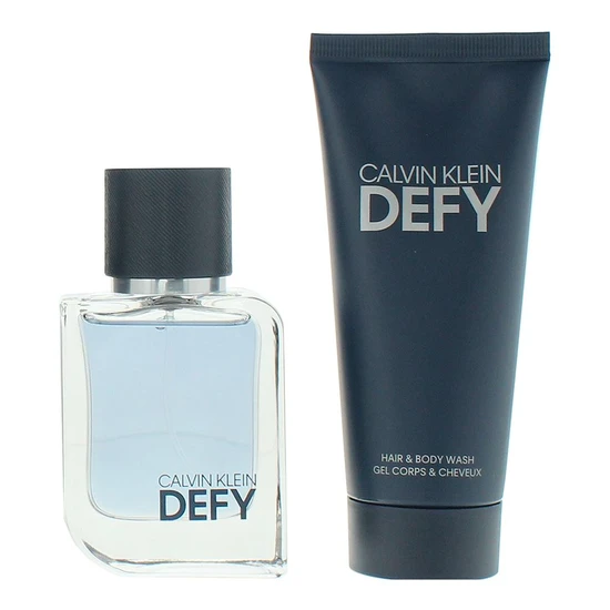 Calvin Klein Defy Gift Set: Eau De Toilette 50ml Shower Gel 100ml 2 Piece