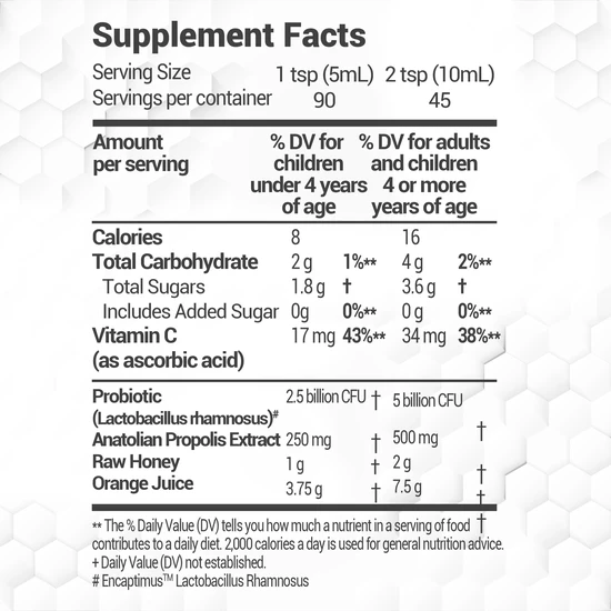 BEE&YOU Propolis Immune DayTime Syrup Probiotic 150ml