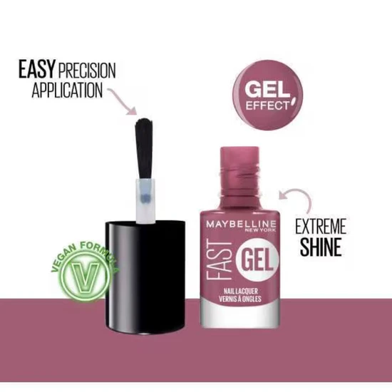 Maybelline Fast Gel Nail Polish 7 Pink Charge
