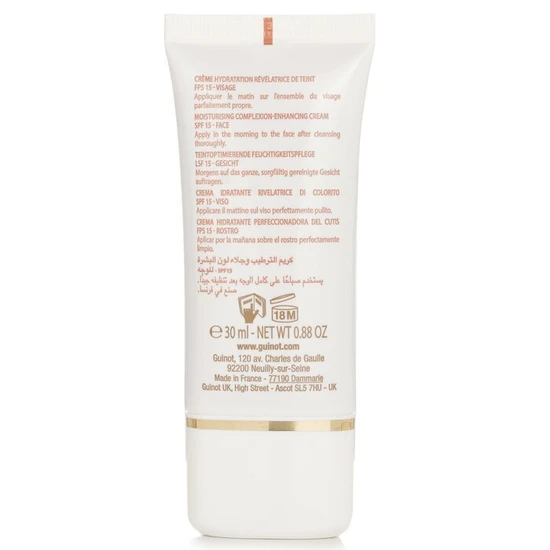 Guinot Creme Hydra Finish Face Moisturiser Complexion Enhancer SPF 15 30ml