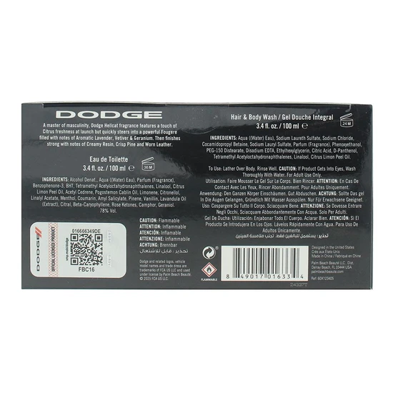 Dodge Hellcat Eau De Toilette 100ml Gift Set 100ml & 100ml Body Lotion