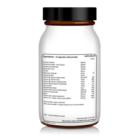 Natural Health Practice NHP Blood Sugar Glucose Support Capsules 90 Capsules