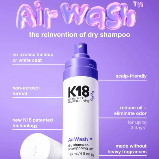 K18 AirWash Dry Shampoo 118ml