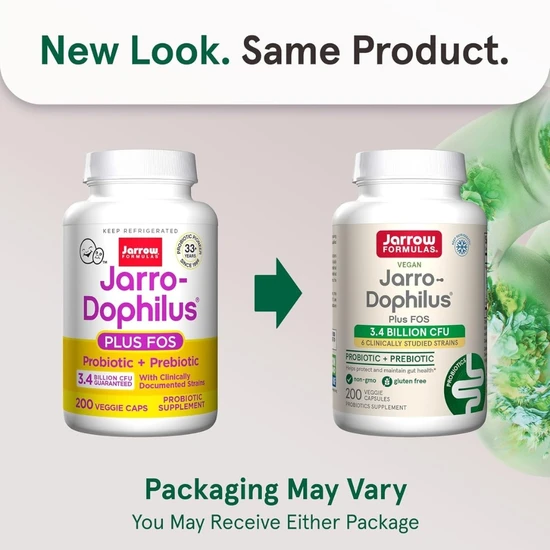 Jarrow Formulas JarroDophilus + FOS Capsules 200 Capsules