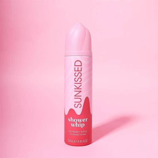 Sunkissed Shower Whip Raspberry Ripple Shower Foam 250ml