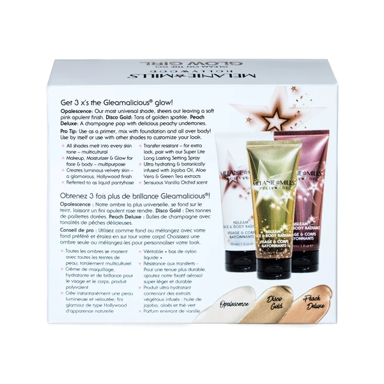Melanie Mills Hollywood Glow Girl Gleam On The Go Body Radiance Kit