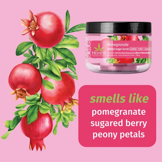 Hempz Pomegranate Herbal Sugar Scrub 226g