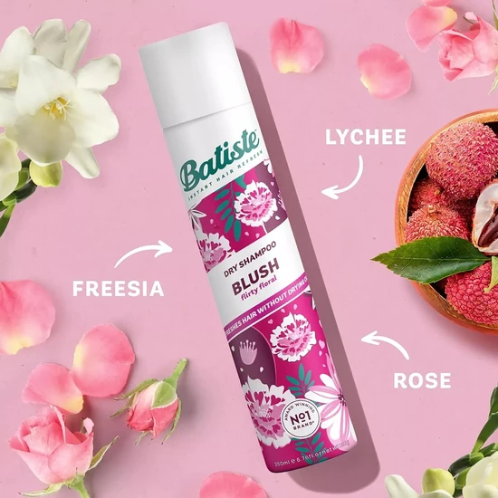 Batiste Dry Shampoo Spray Flirty Floral Blush 280ml