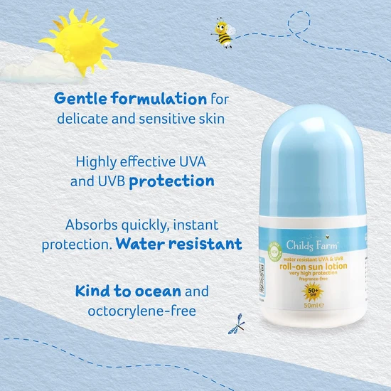 Childs Farm Roll On Sun Lotion 50 Plus SPF 50ml