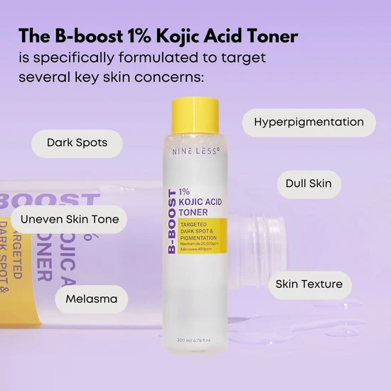 NINE LESS B-Boost 1% Kojic Acid Toner 200ml
