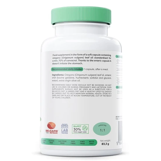 Osavi Oregano Oil Carvacrol 180mg 120 Enteric Caps