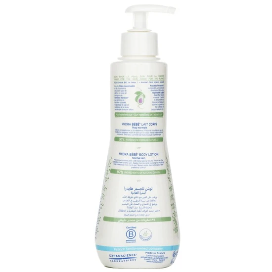 Mustela Hydra-Bebe Body Lotion With Organic Avocado Normal Skin 300ml