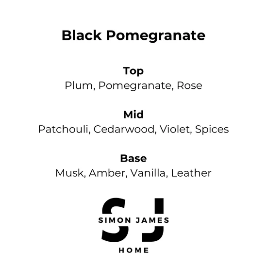 Simon James Home Black Pomegranate Reed Diffuser