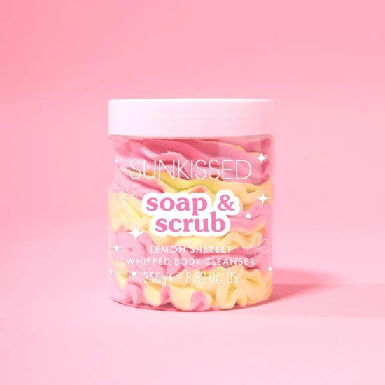 Sunkissed Soap & Scrub Lemon Sherbet Whipped Body Cleanser 250g