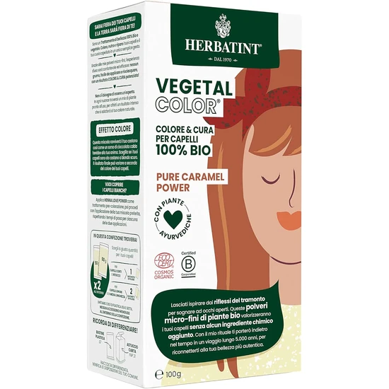 Herbatint Vegetal Organic Hair Colour Pure Caramel Power 100g