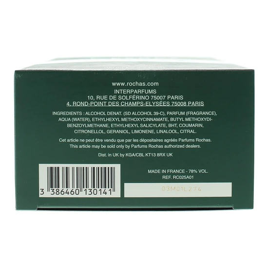 Rochas L'Homme Eau De Toilette Aromatic Touch 100ml