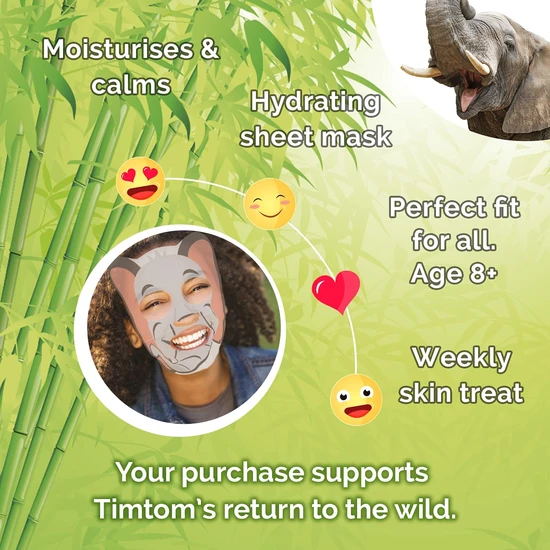 Montagne Jeunesse Face Food Born Free Elephant Sheet Mask Ginkgo & Lotus Blossom