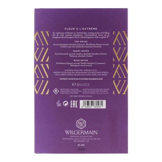Wilgermain Fleur A L'extreme Eau De Parfum 100ml