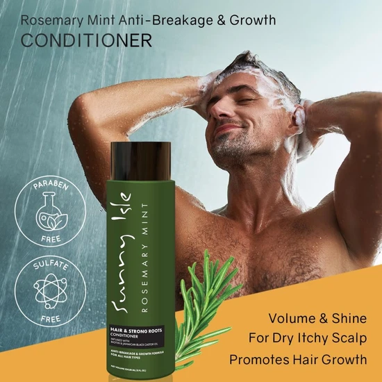 Sunny Isle Rosemary Mint Hair & Strong Roots Conditioner 355ml