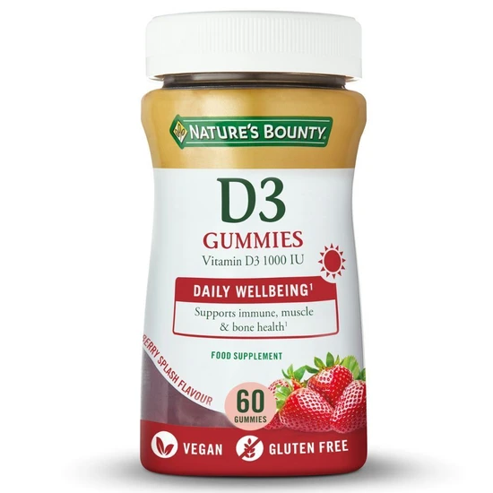 Nature's Bounty Vitamin D3 Gummies 60 Gummies