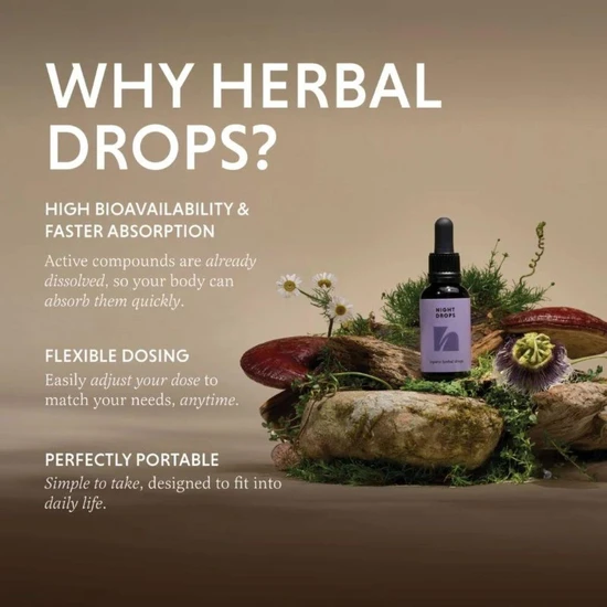 The Herbtender Organic Night Drops 30ml