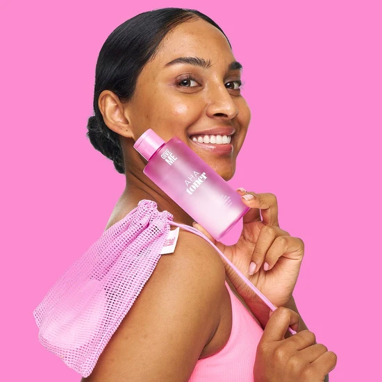 Give Me AHA Glycolic Skin Tonic & Bamboo Pads Set 200ml Toner + Pads