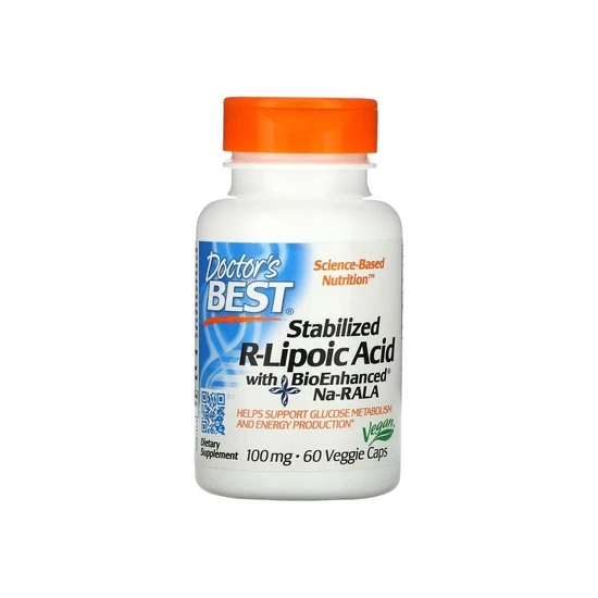 Doctor's Best Stabilised R-Lipoic Acid With BioEnhanced Na-RALA 100mg Vegicaps 60 Vegicaps