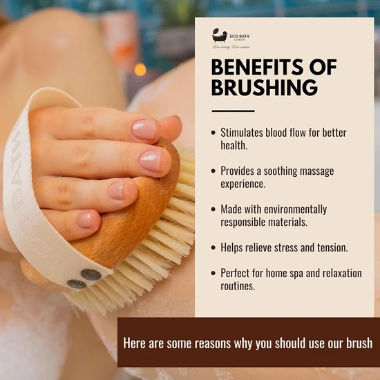 Eco Bath London Natural Bristle Massage Hand Brush