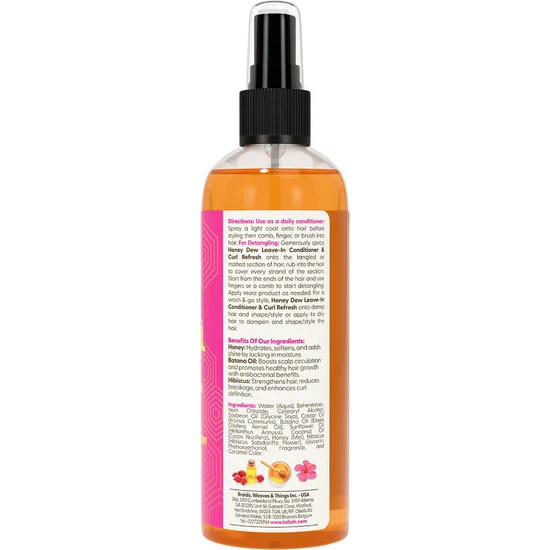 Taliah Waajid Love My Natural Hair Honey Dew Leave-In Conditioner & Curl Refresh 355ml