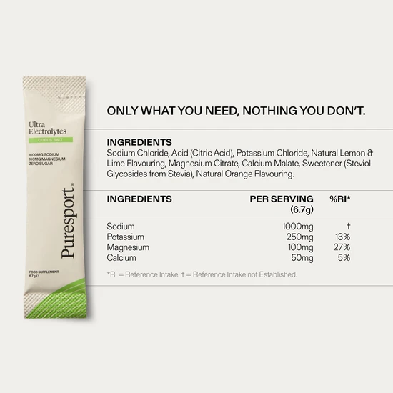 Puresport Ultra Electrolytes Citrus Salt Sachets 15 Sachets