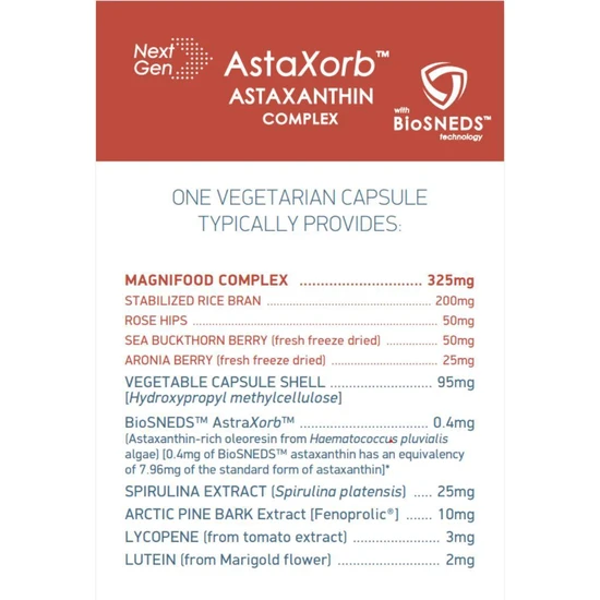 Terranova AstaXorb Astaxanthin Complex Capsules 50 Capsules
