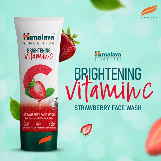 Himalaya Herbals Brightening Vitamin C Strawberry Face Wash 100ml