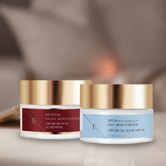 Erth Skin London Retinol Night Moisturiser + SPF 30 Hyaluronic Acid Day Cream 50ml