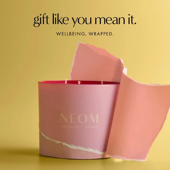 Neom Organics Wellbeing It's All Rosy 3 Wick Candle 420g