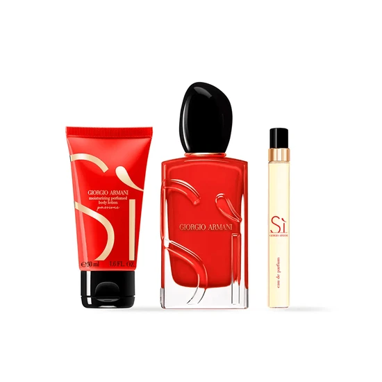 Giorgio Armani Si Passione Eau De Parfum Gift Set 100ml Eau De Parfum, 50ml Body Milk, 10ml Eau De Parfum