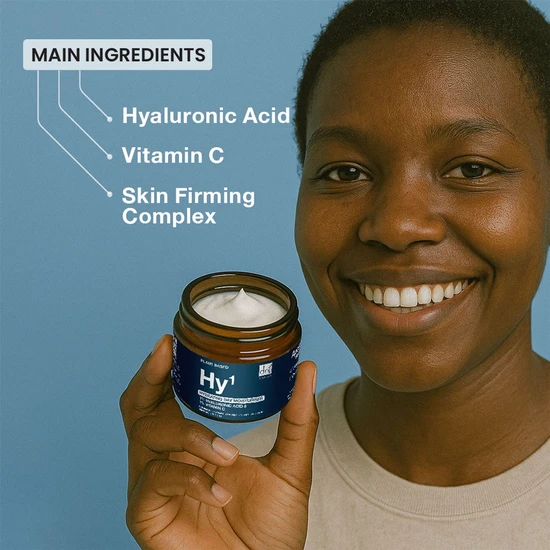 Dr Botanicals Hydrating Face Cream 1% Hyaluronic Acid & 1% Vitamin C Hydrating Daily Moisturiser 60ml