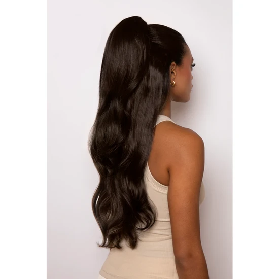 LullaBellz Blow Dry 16" Claw Clip Pony BLACKS | JET BLACK